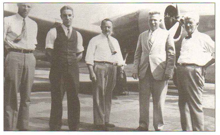 Elmer Woodward and  a few Hamilton Standard Company workers in the 1937